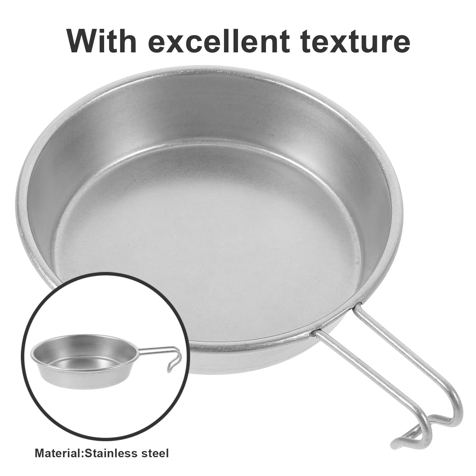 

Stainless Steel Camping Bowl Lightweight Durable Handle Hollow Design Outdoor Soup Rice Bowl Camping Bowls