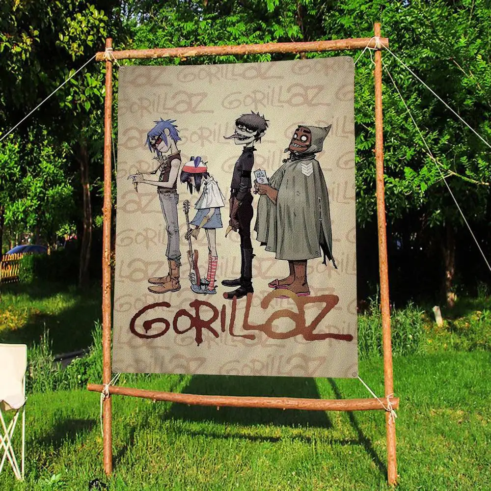 Music G-Gorillaz Family Gatherings Outdoor Atmosphere Flags Camping Decorations Banners