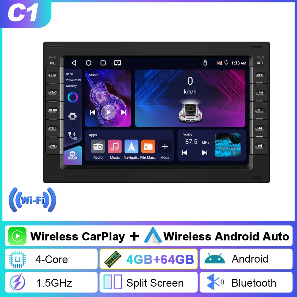 LeeKooLuu Android Autoradio GPS 4 + 64G Voor Volkswagen VW BORA POLO MK3 4 PASSAT B5 Jetta Golf 4 T4 T5 Carplay Android Auto Speler
