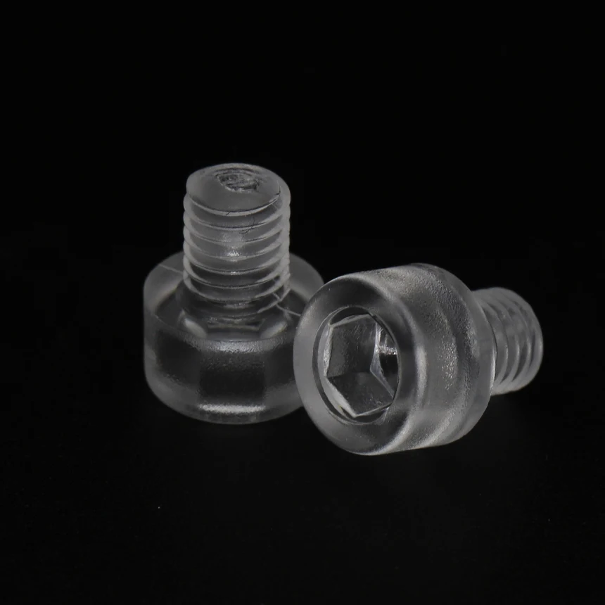 M3/M4/M5/M6/M8/M10 6mm-50mm Clear Transparent Insulation PC Polycarbonate Cup Hex Hexagon Socket Allen Head Bolt Plastic Screw