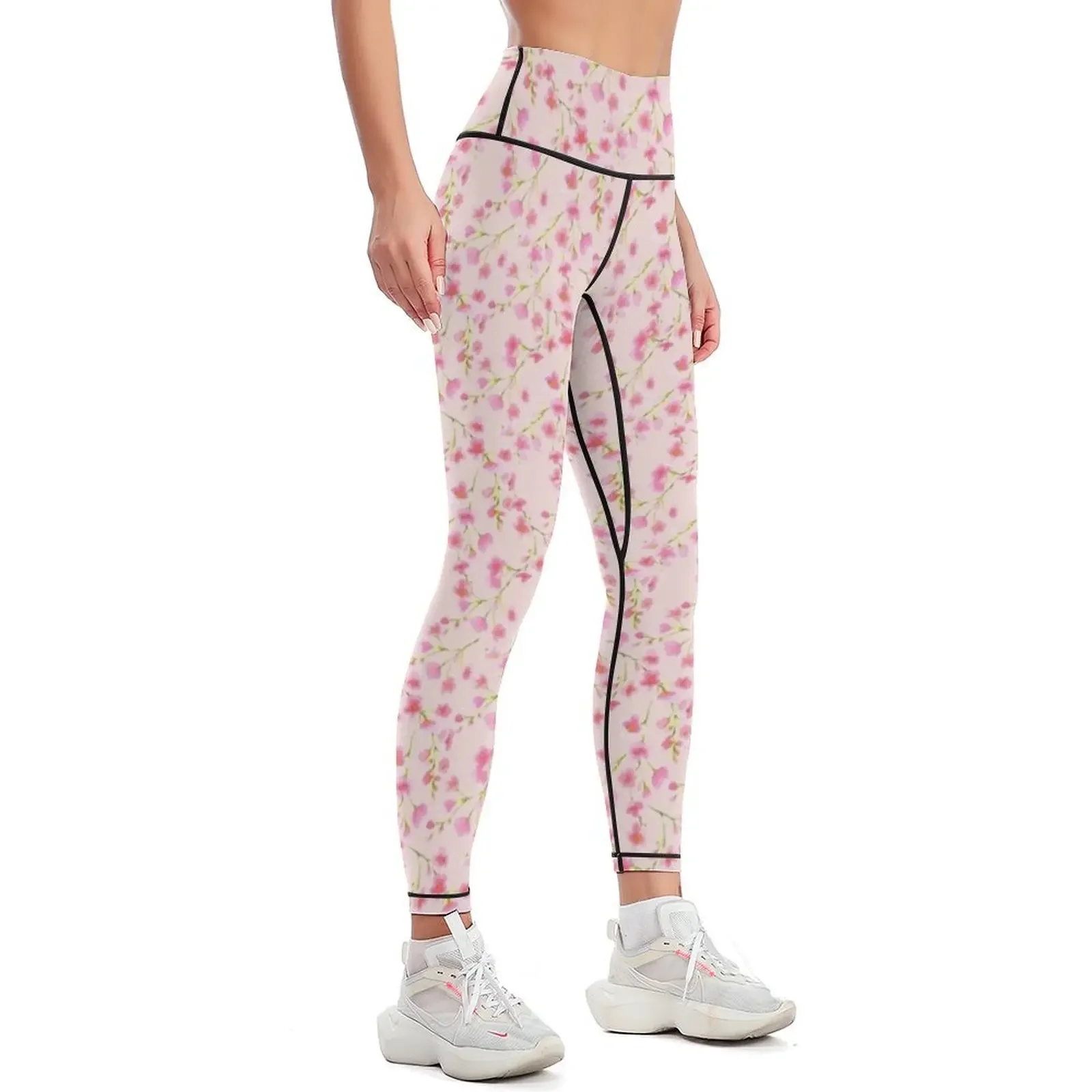 Cherry Blossom Pink Leggings Women's sports pants gym clothing trousers push up legging Womens Leggings