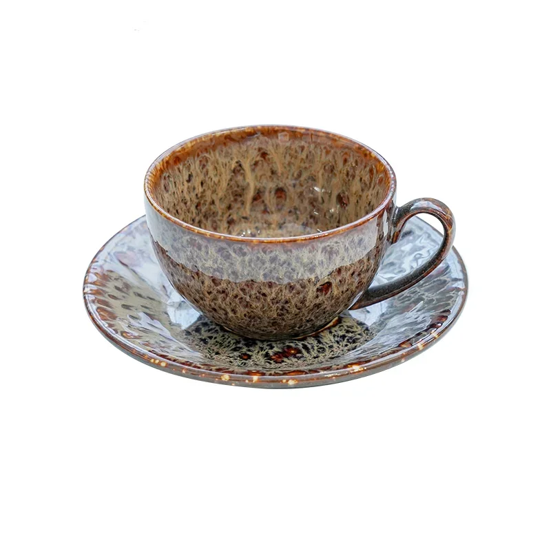 Vintage Creative Design Coffee Cup and Saucer Set Ceramic Luxury Breakfast Coffee Cups High Quality Platillo De Taza Mug CuteCup