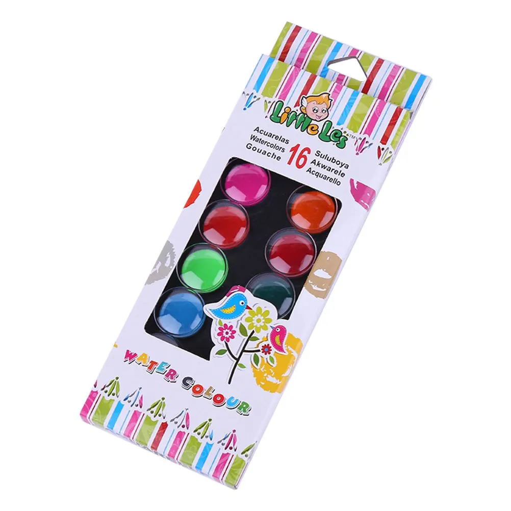 

18 Colors Watercolor Pigment Portable Paint Set Bright High Saturation Solid Gouache Watercolor Paints for Artists