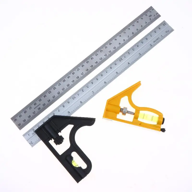 1Pcs Multifunctional 300MM Adjustable Angle Ruler 12