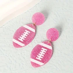 1 Pair Football Baseball Basketball Rugby Fashion Earrings For Mother Gifts