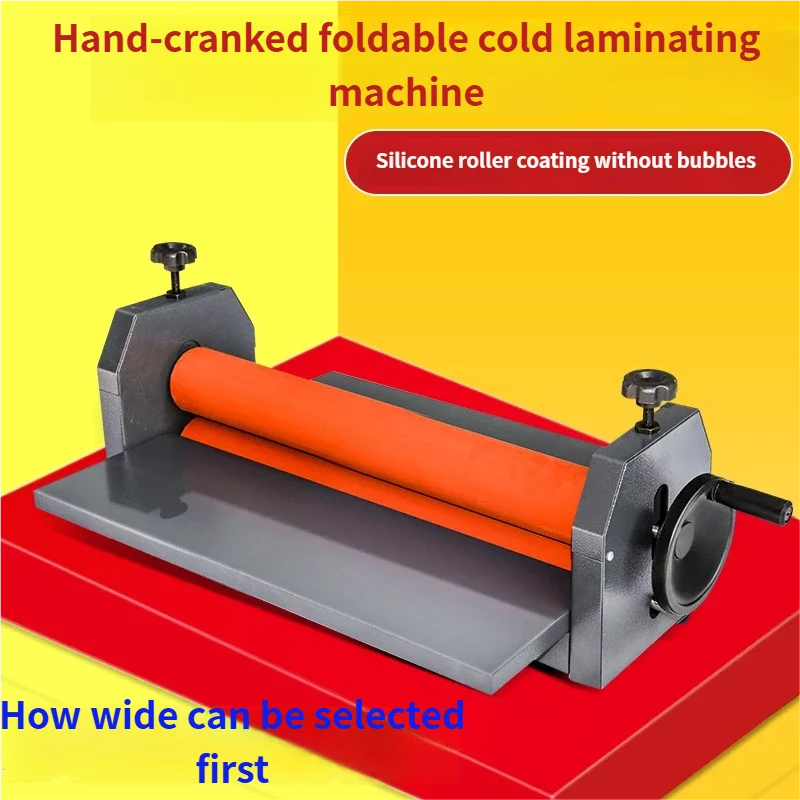 

Manual small 650 photo machine adhesive film advertising roll laminator cold mount film manual photo home use