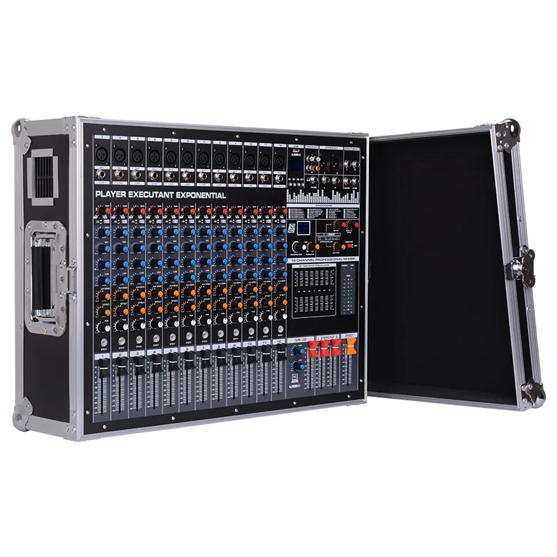 

XTUGA EPM12 Professional 12 Channels Mixing Console With Amplifier BT Recorder 24 DSP Effect Powerful Audio Mixer