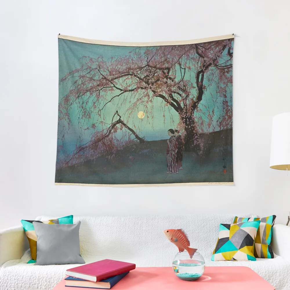 Kumoi Zakura, by Hiroshi Yoshida Tapestry Wallpapers Home Decor Tapete For The Wall Room Aesthetic Decor Tapestry