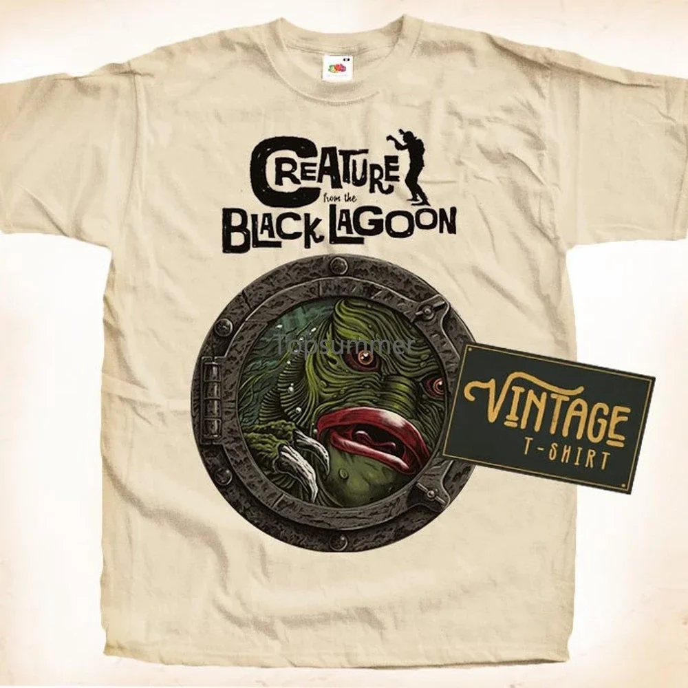 

Vintage T Shirt Creature From The Black Lagoon V2 Natural Color Women Men Unisex Tshirt Dtg Print S M L Xl 2Xl 3Xl 4Xl 5Xl