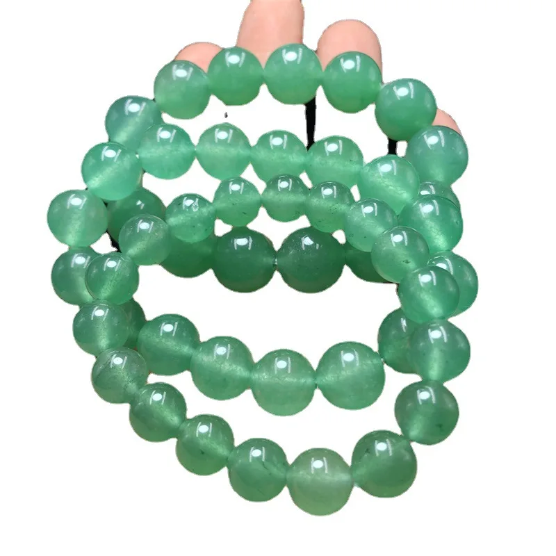 Dongling Jade Hand Strand Dongling Stone Round Bead Bracelet