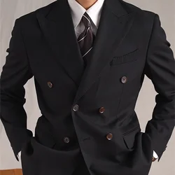 Business Casual Suit Blazer Hombre Coat Uniform Men Streetwear Suit Jacket Outerwear Clothing Men Double Breasted Blazer