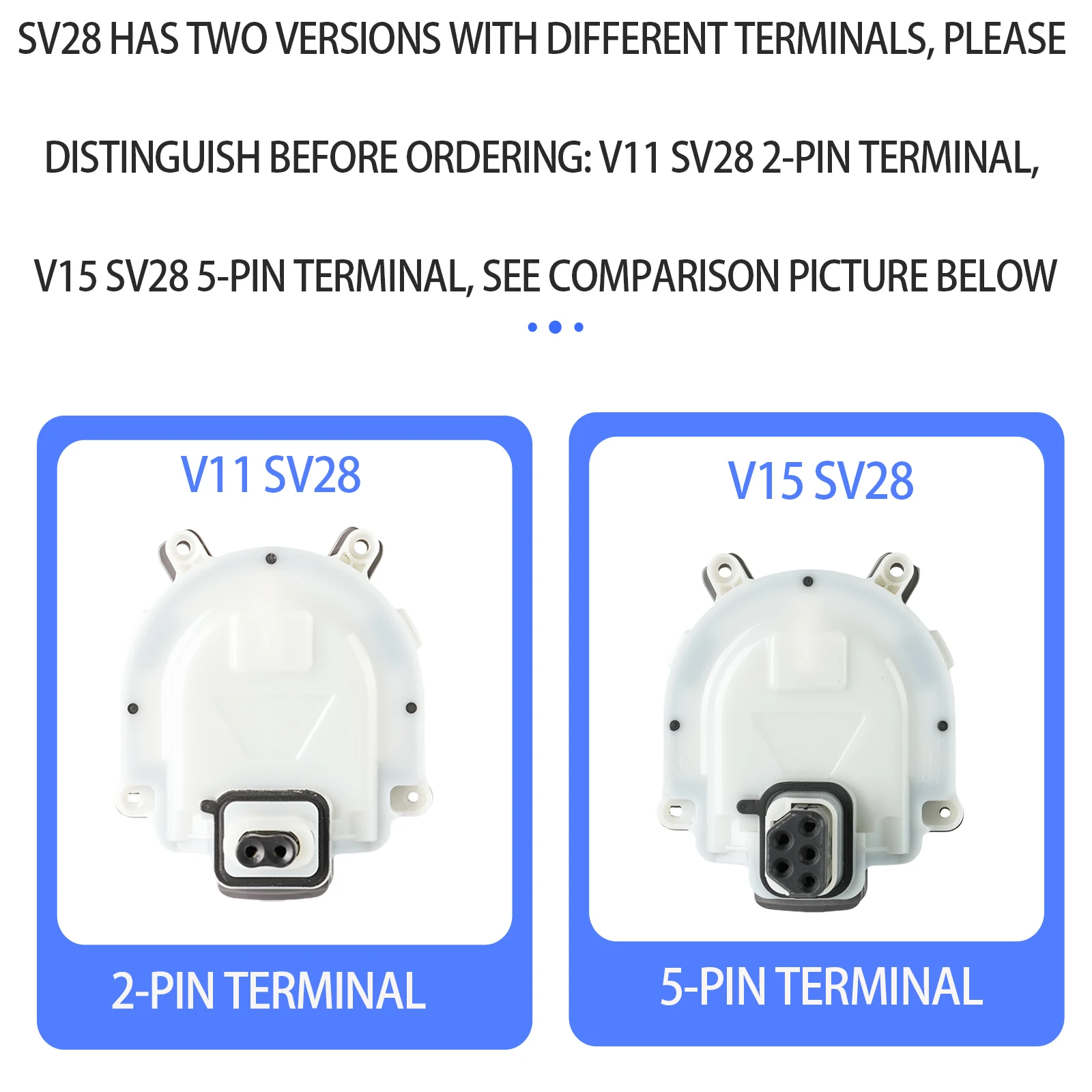 For Dyson SV28 Original Handheld Cordless Vacuum Main Motor Replacement Parts, 2-Pin for V11, 5-Pin Terminal for V15