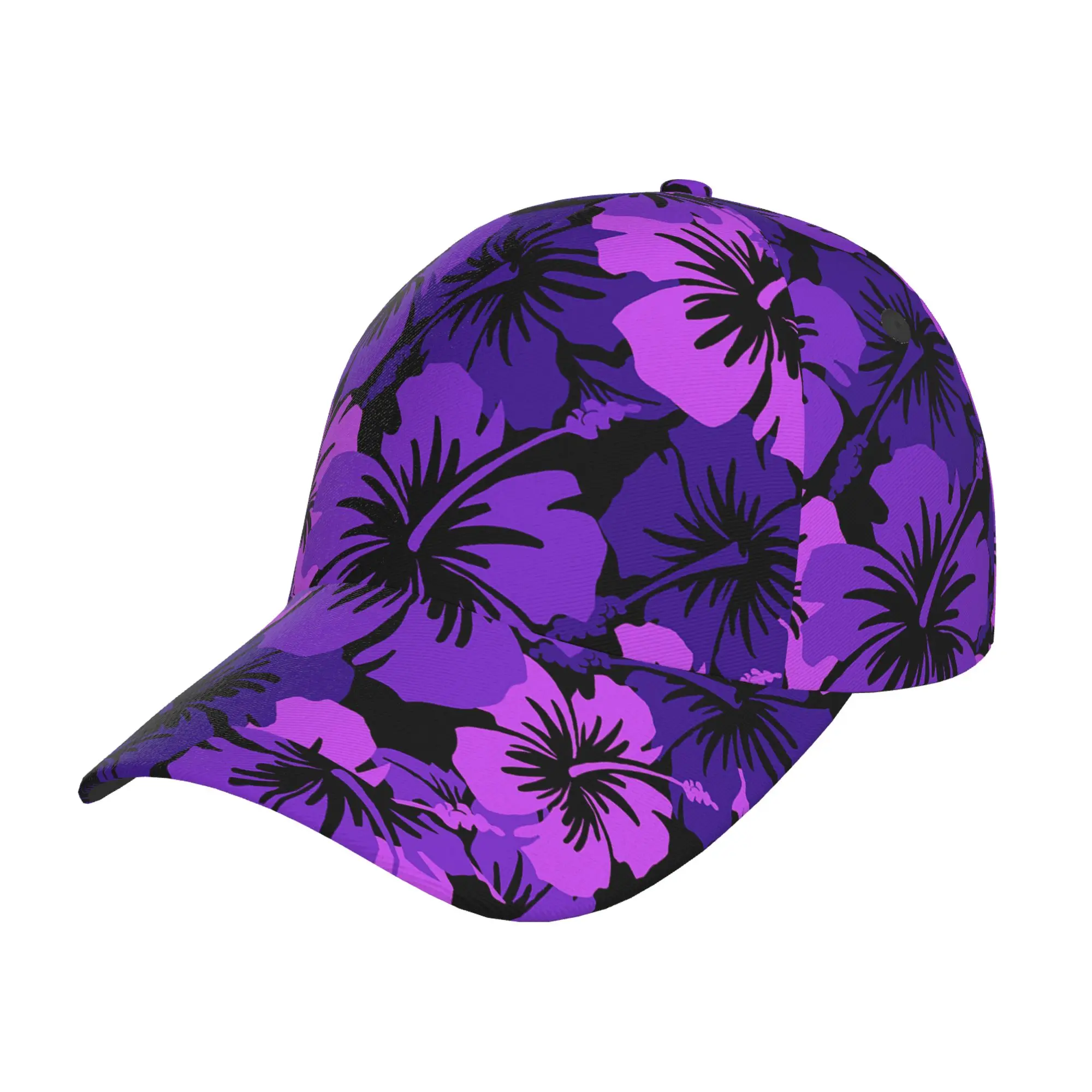 Hibiscus Hawaii Summer Baseball Cap Print Men Women Teens Fashinable Adjustable Hat for Sports Travel Camping One Size