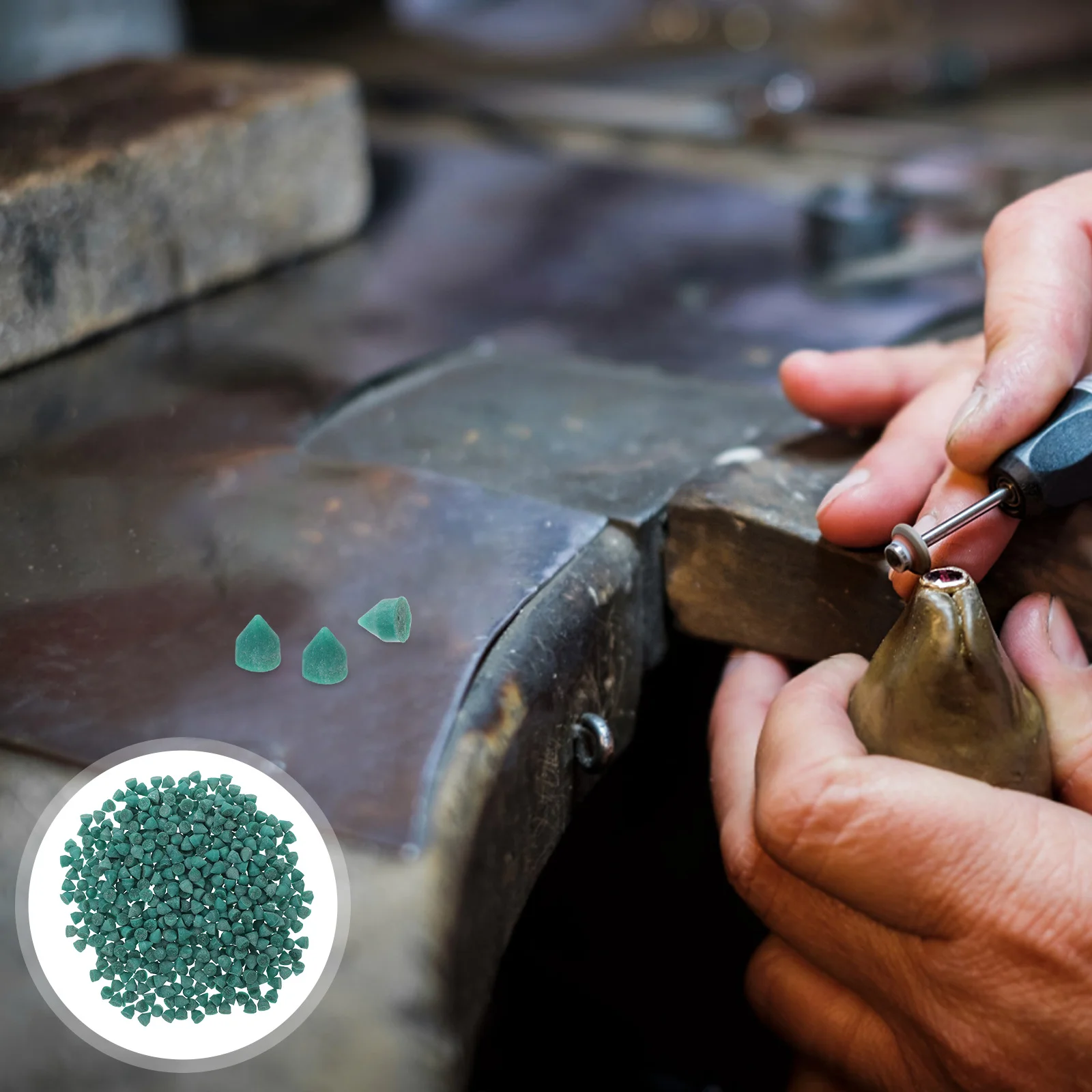 Mídia de enchimento de carboneto de silício, material abrasivo para polimento de joias, mídia de enchimento pequena para todos os tipos de copos rotativos