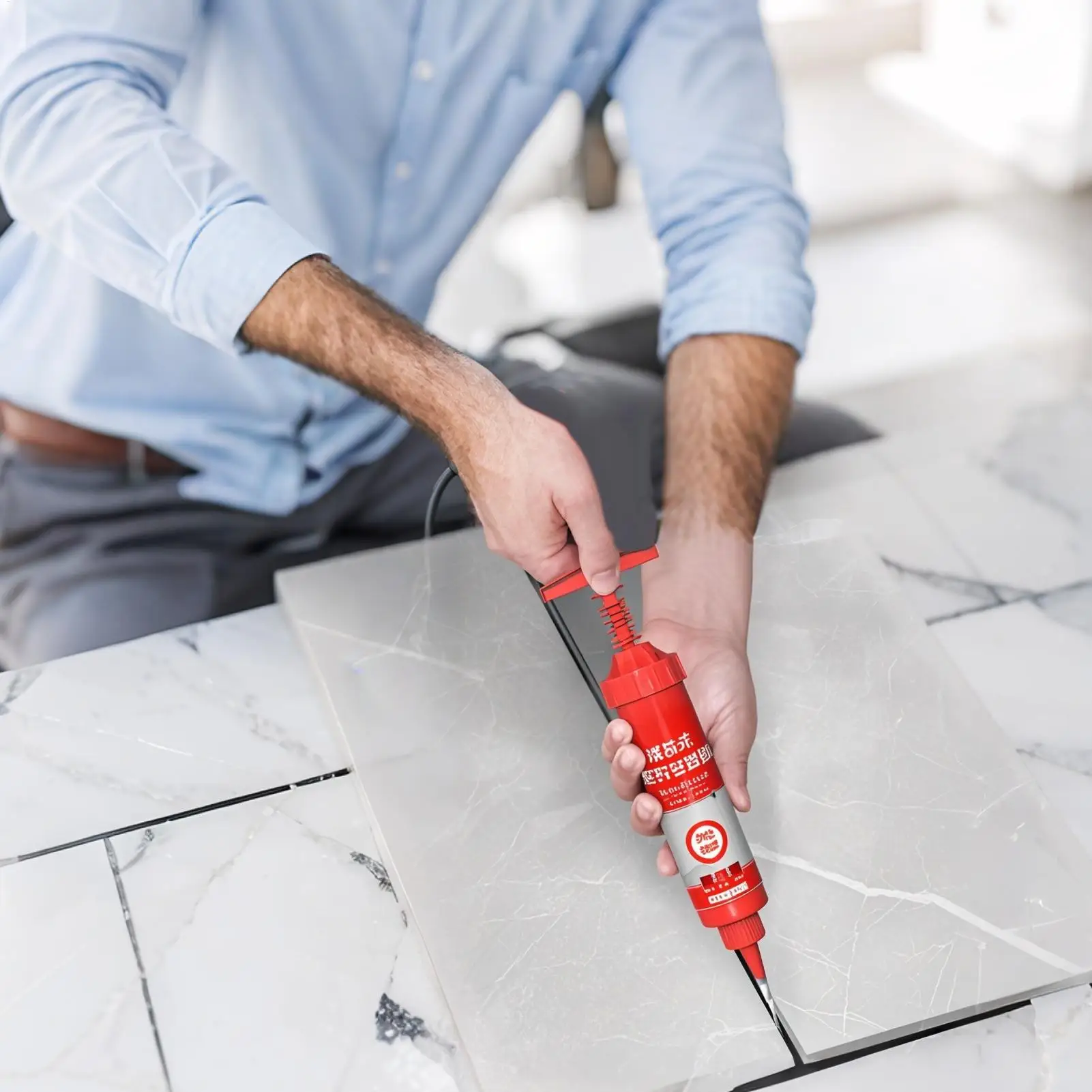 Fixed tiles adhesive Marble Floor Grout Repair Adhesive Selfsticking Heatresistant waterproof Adhesive Spiral Tile Drum Adhesive