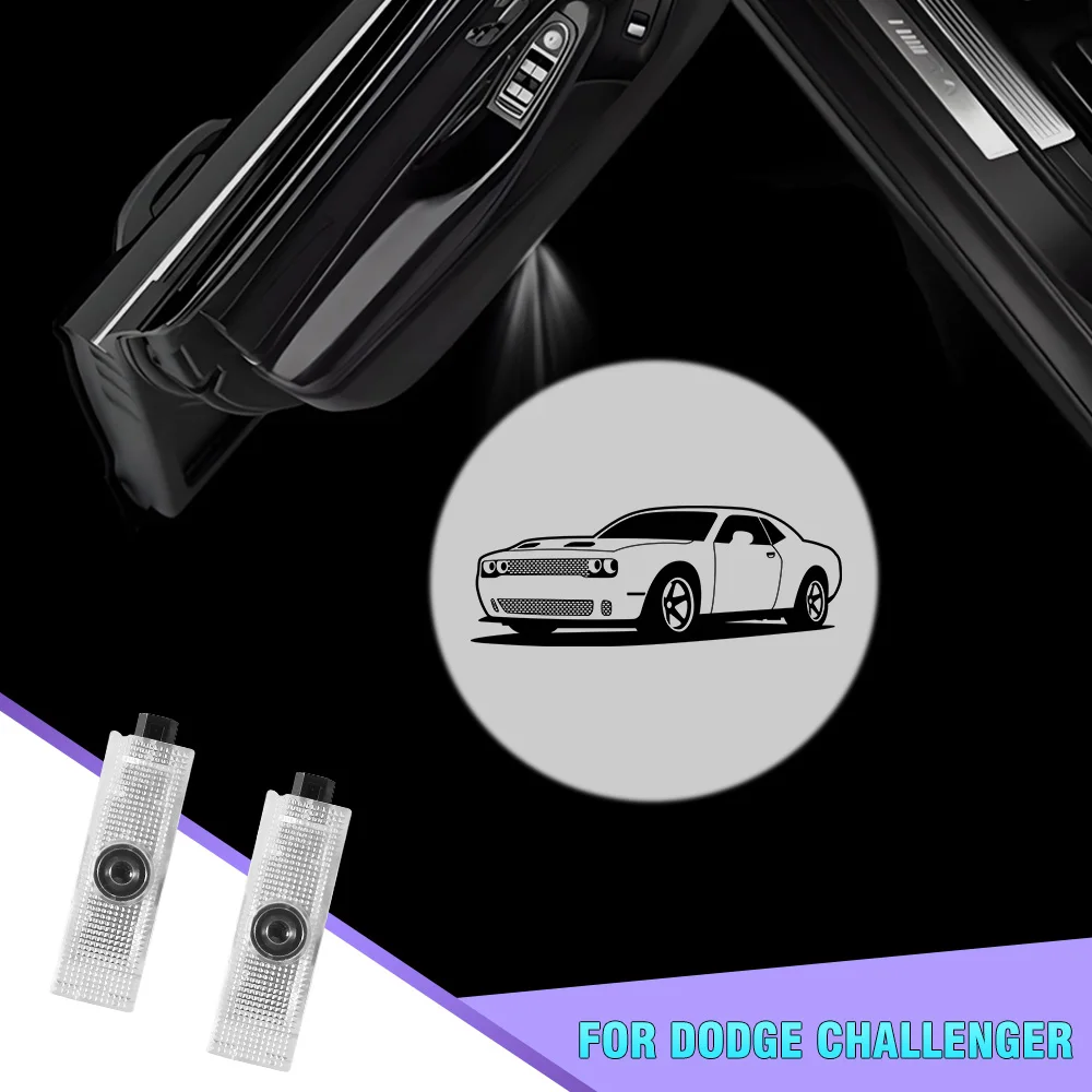 

Car LED Door Projection Lights Car Door Laser Welcome Light Car Accessories For Dodge Challenger 2008-2015 2016 2017 2018 2019