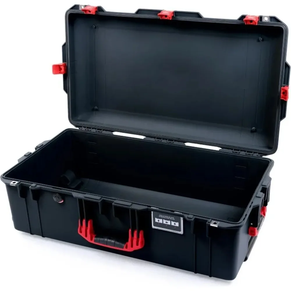 

new-Garden Furniture Bases Pelican 1615 Air case with red Handles & latches. Comes Empty & with Wheels.