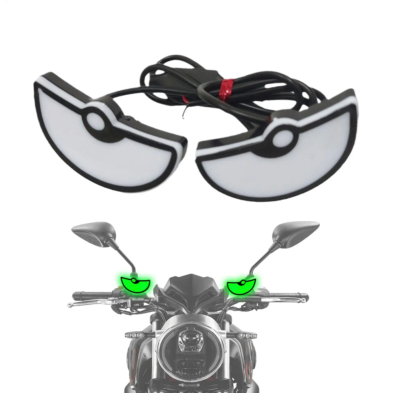 

Head Lights For Car Bright 2-Piece Dynamic Lighting Automotive Window Eye Lamp For Truck RV SUV Sedan Window Windshield Night