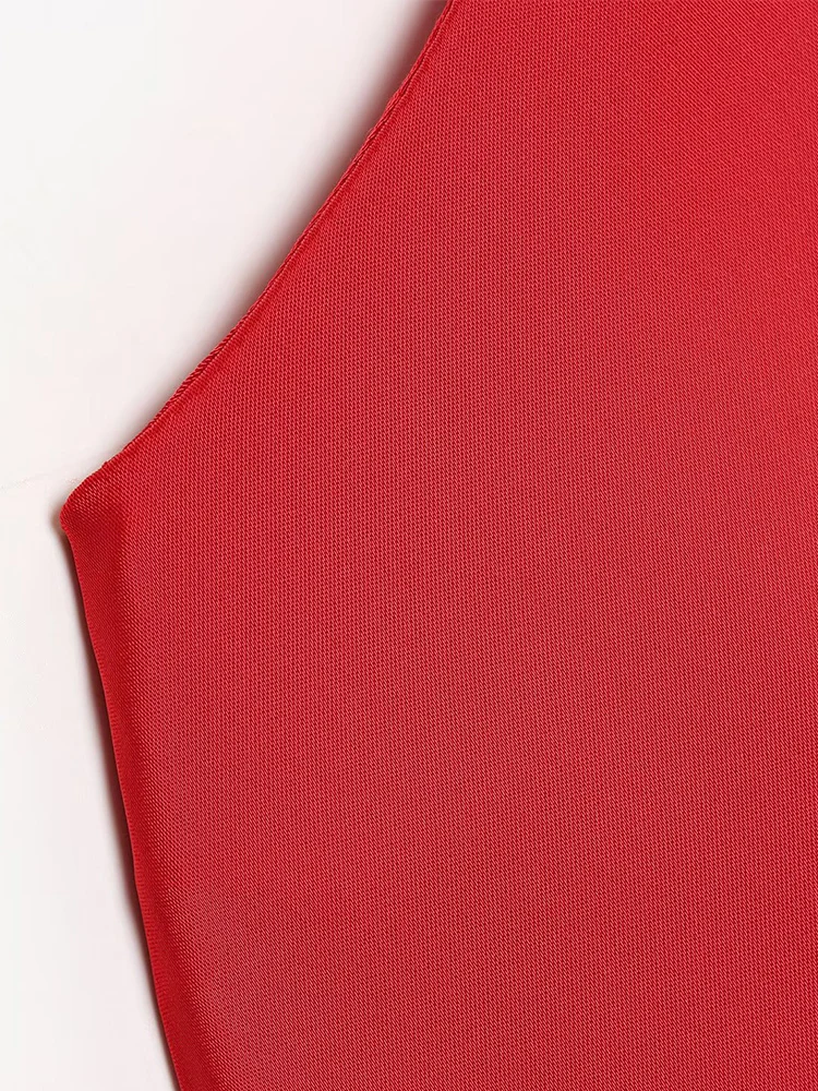 European and American autumn new fashion trend simple women's temperament slim asymmetrical satin texture midi dress