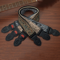 Bakelite Guitar Strap Folk Classic Guitar Crossbody Tungsten Steel Embroidered Pick With Extended Shoulder Strap