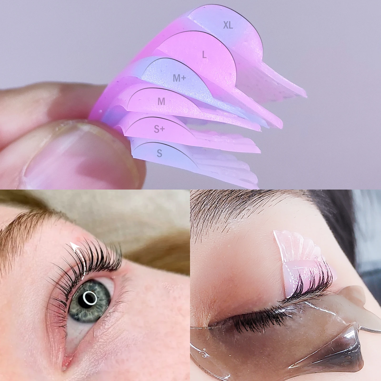 LOMANSA Lash Lift Pads 12 Piece Silicone Lash Lift Rods with 'C' Curl Super Soft & Sticky Extreme Eyelash Curler DIY Makeup Tool