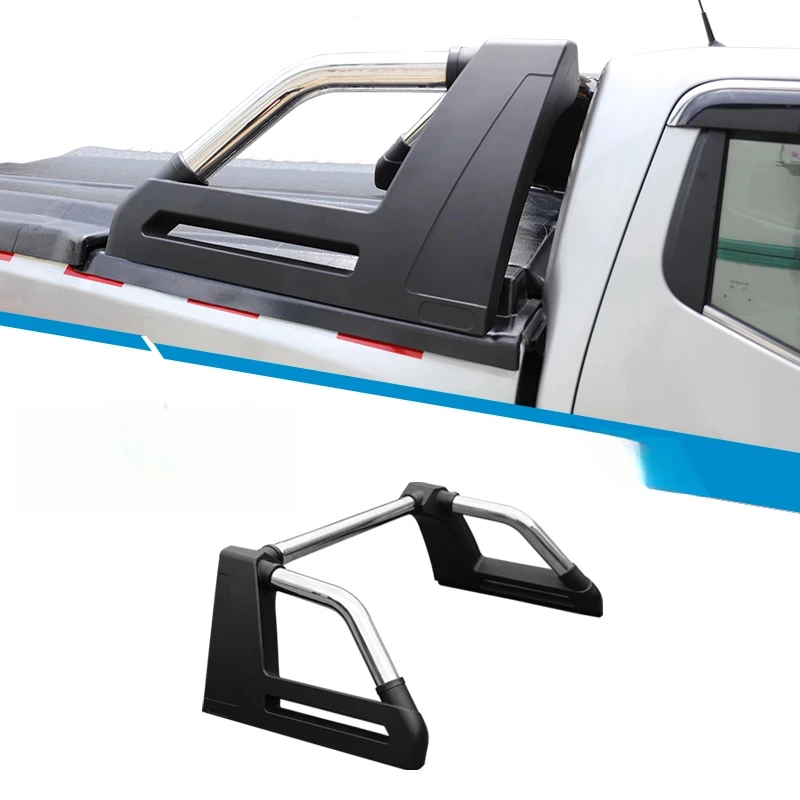 Precision-Fit Factory TXR Auto Pickup Truck Rear Exterior Accsori Roll Bar Black With 04 Stainls Steel For Navara - Rust-Proof