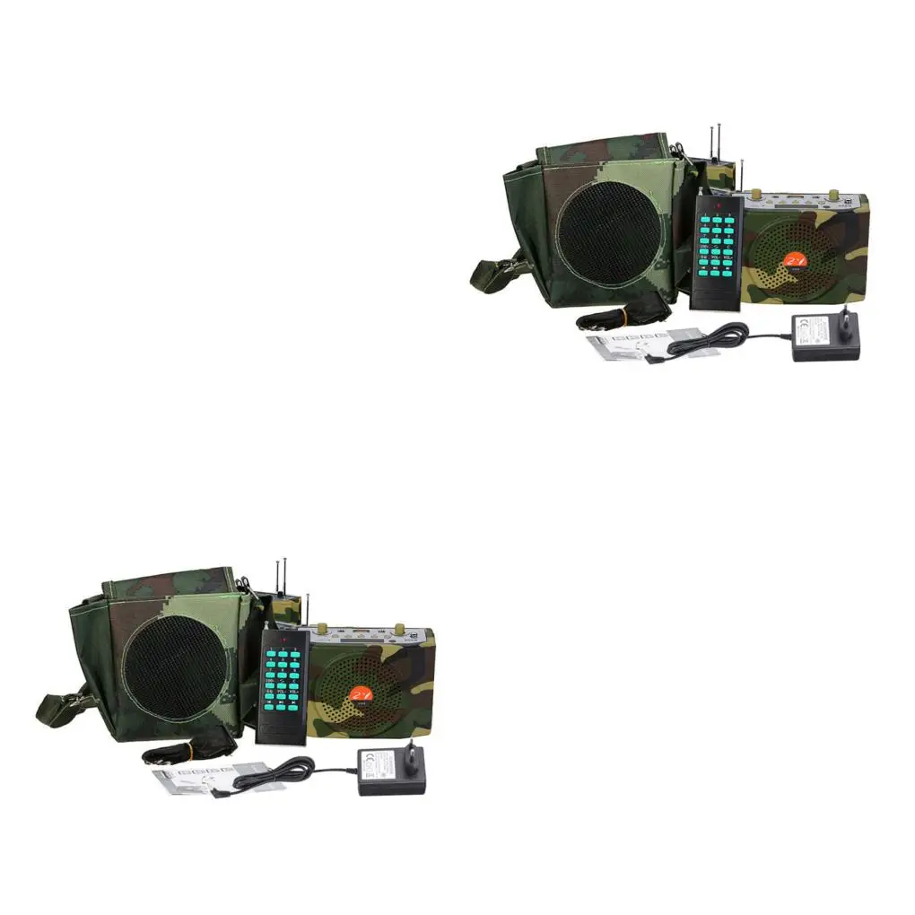 

2pcs 38W Hunting Speakers Outdoor Compact Decoy Player Resonant Electronic Bird Caller Electric MP3 Amplifier Calls Kit