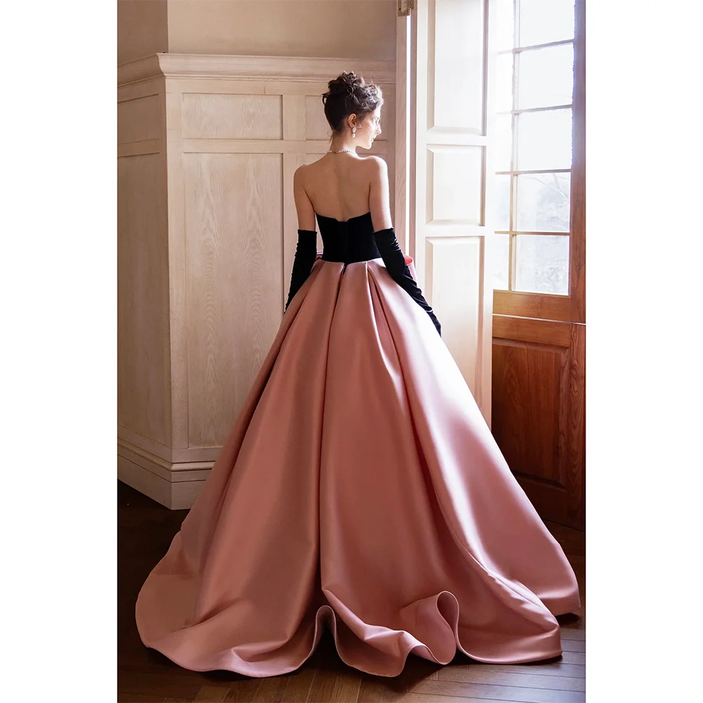 Vestidos de noite longos personalizados, sem alças, elegantes, sem mangas, ocasião formal, vestidos de baile, arco 2025, até o chão, vestidos de baile