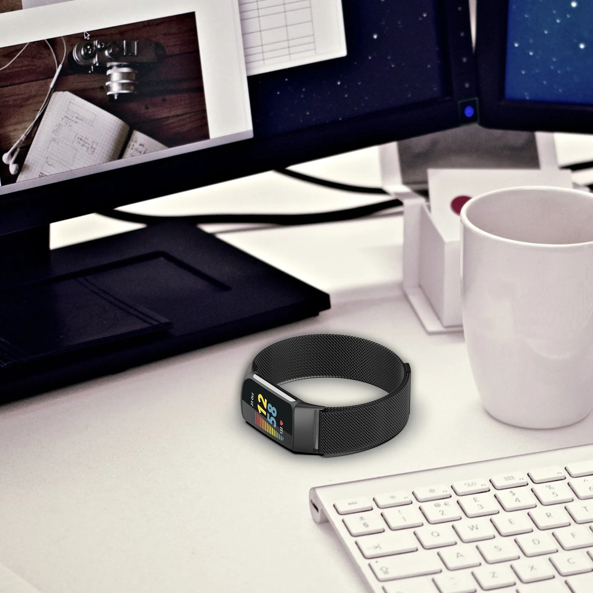 Magnetic Strap For Fitbit Char - Milanese Loop Magnetic recension och pris