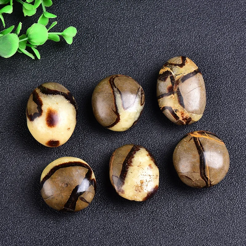 Drop Shipping 1PC Natural Septarium Septarian Palm Massage Stones Mineral Specimen Healing Natural Stones and Crystals