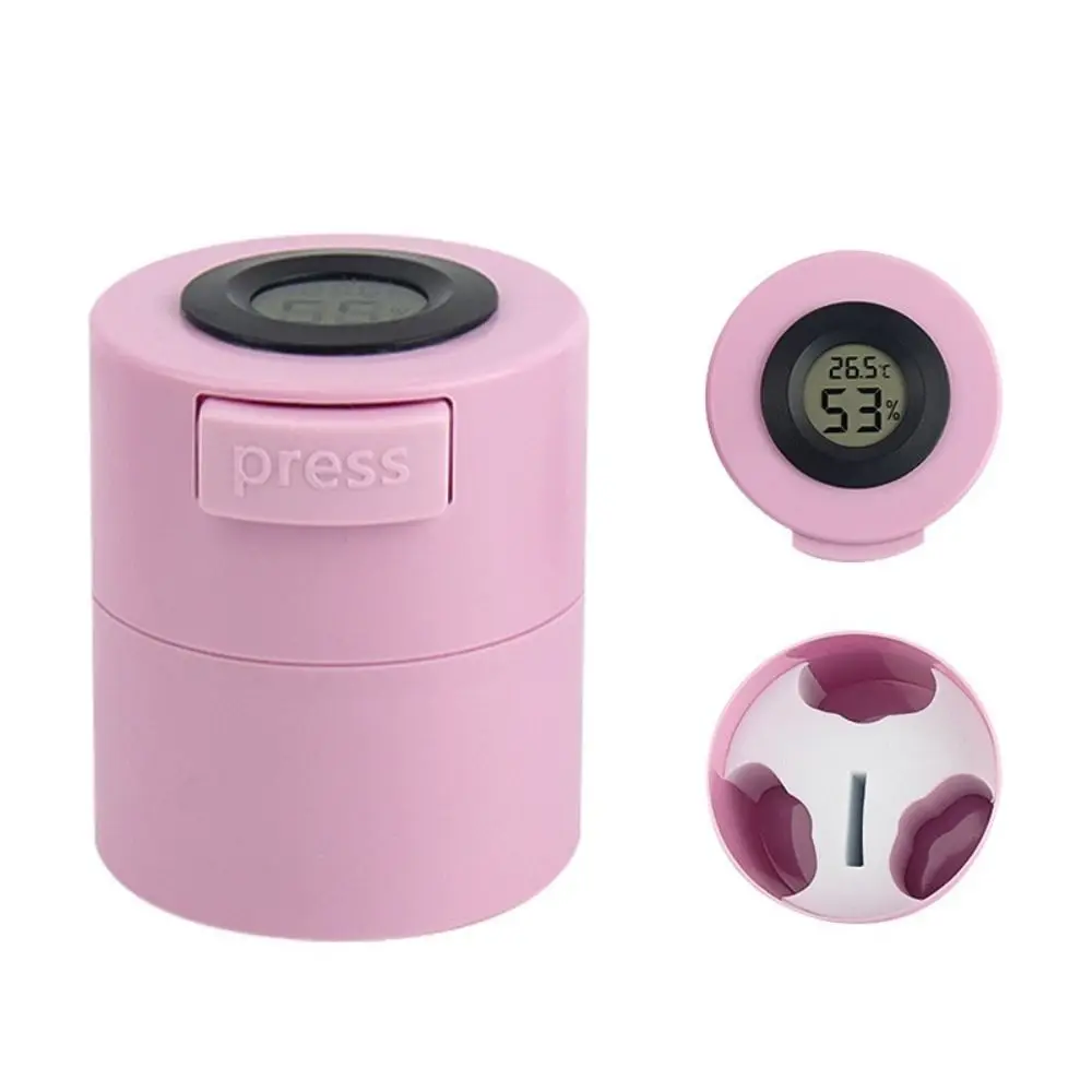 1pcs Temperature Humidity Digital Display Eyelash Glue Storage Tank Leak-proof Plastic Lashes Adhesive Jar Adhesive Container