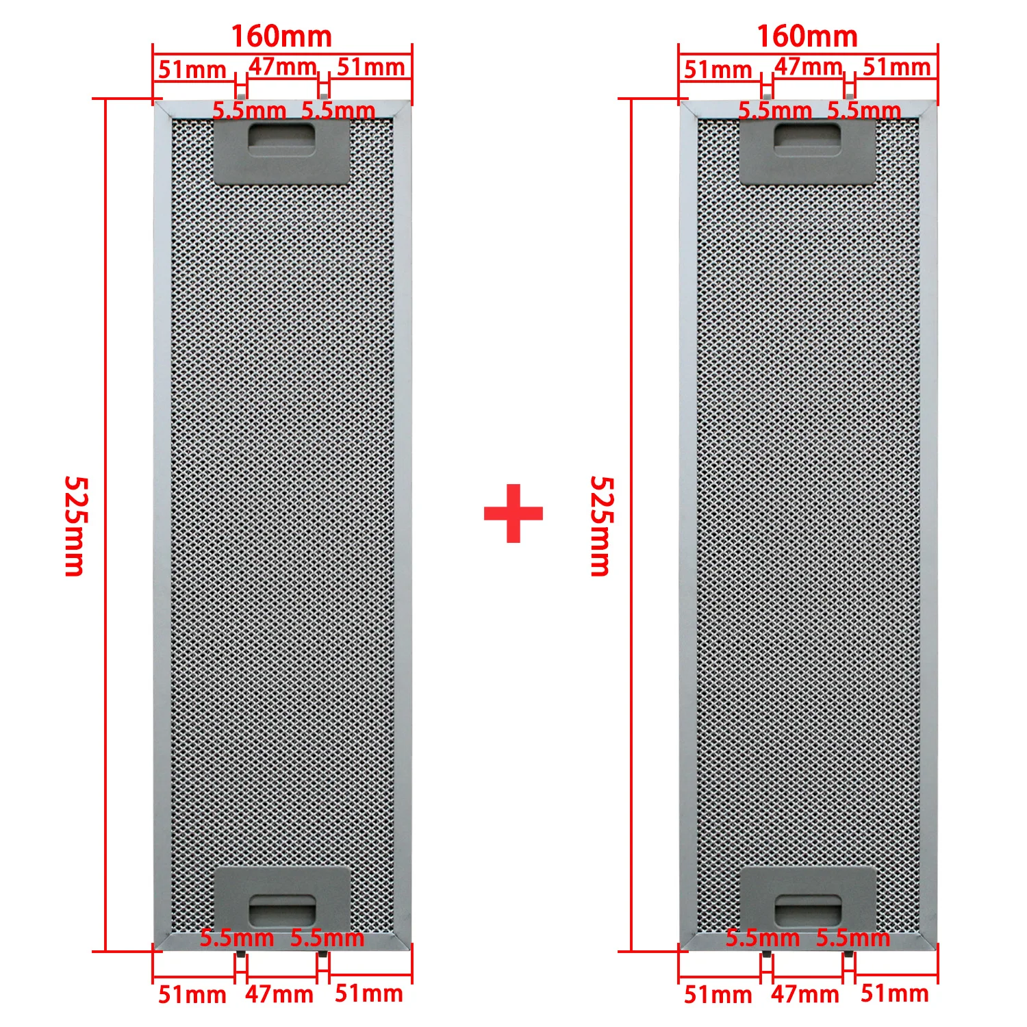 Cata Nodor Extractor Hood Filter 160X525มม. 2ชิ้น