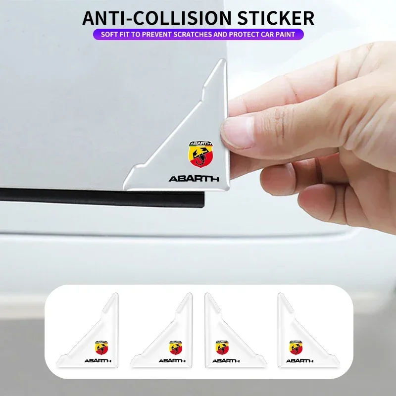 2pcs Car Door Corner Transparent Protective Stickers For Abarth Toyota Hyundai Volkswagen Suzuki Kia Chevrolet Seat MINI Renault