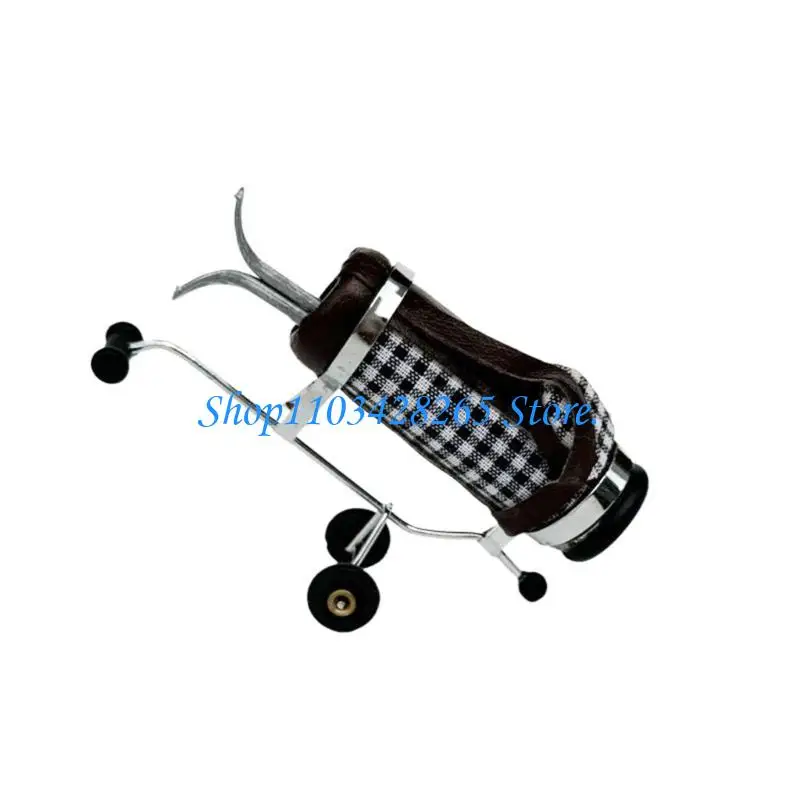 Carrello da golf da golf del carrello da golf in metallo e cuoio realistico con sfere G2te