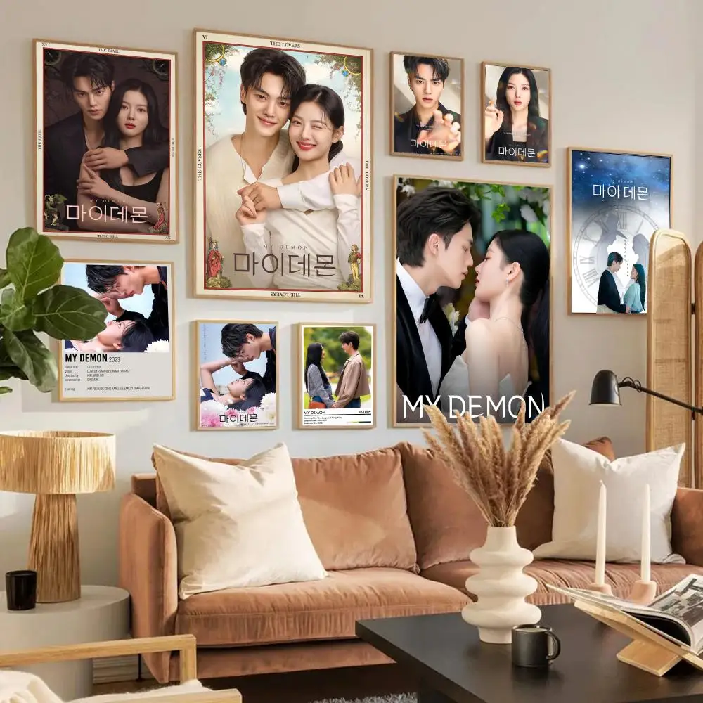 My Demon Kdrama Poster Sticky Posters Retro Kraft Paper Sticker DIY Room Bar Cafe Aesthetic Art Wall Painting