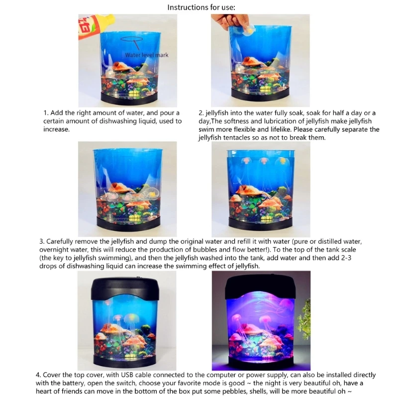 LED Fish Fantasy-Lava Lamp Relaxing Mood Night-Light Color Changing for Kid