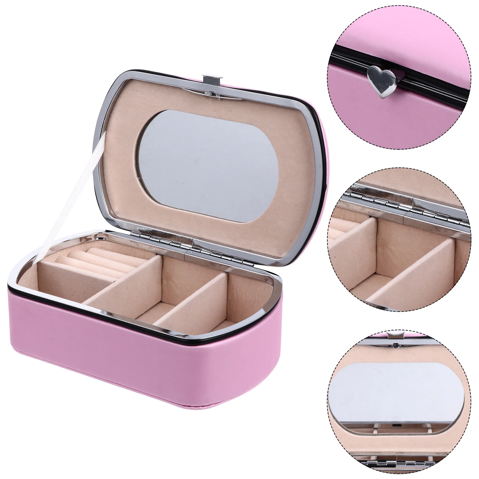 

1Pcs Jewelry Storage Box Smooth Waterproof Case Small Portable Convenient Organizer Practical Storage Case Jewelry Display Box