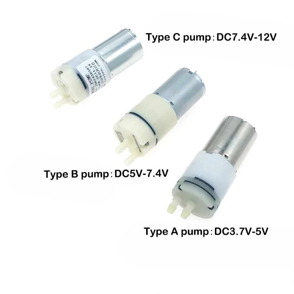 

1PCS Mini 370 Water Pump DC 3.7V 6V 7.4V 12V Electric Micro Flower Watering Device Diaphragm Pump Fish Tank Self-priming Pump