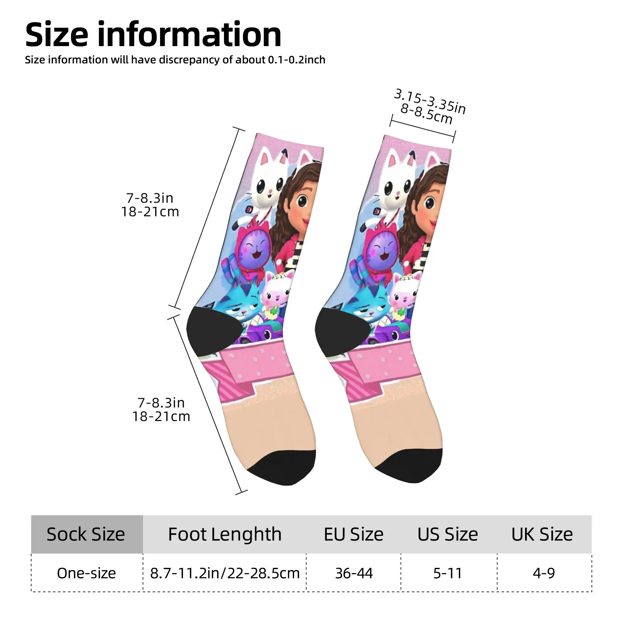 G-Gabby's Dollhouse Calze Calzini eleganti Coppia Calzini medi morbidi Autunno Corsa Sport Grafica Calzini antiscivolo Idea regalo