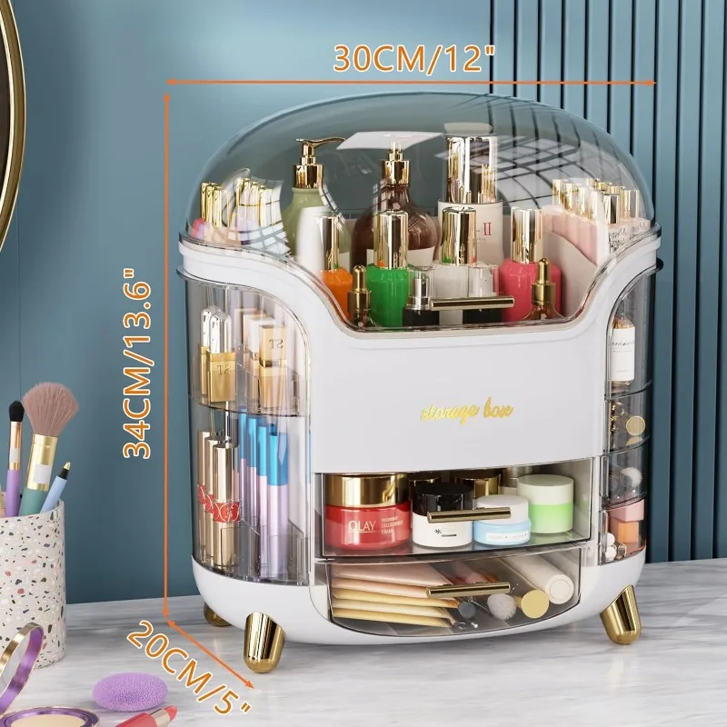 Large Capacity Makeup Organizer Makeup Organizer Countertop Vanity Organizer For Waterproof ＆Dustproof Skincare Organizers For