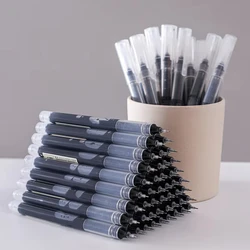 6Pcs/set Quick-drying 0.5mm Roller Pen Black/Red/blue ink Straight Liquid Rollerball Gel Pen for School Office Stationery Kawaii