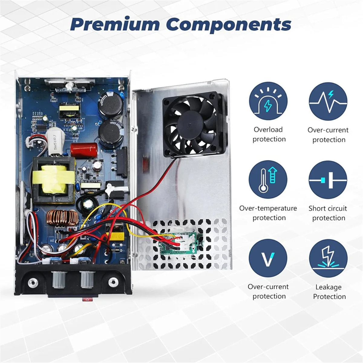 AC to DC Converter 60V DC Power Supply Adjustable 0-60V 0-10A SMPS Max 600W Switching Power Supply US Plug