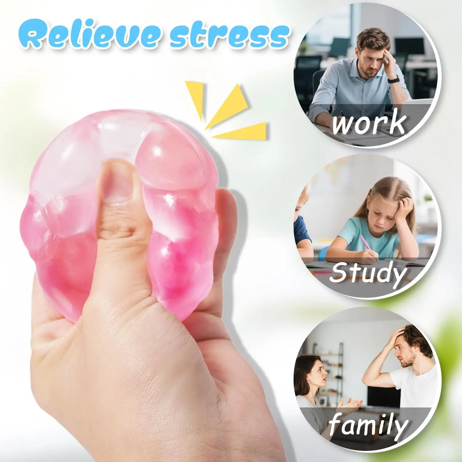 Soft And Slow-Rebound Water Cube Toy, Grape Texture, Slow Rebound, Durable, 3D Maltose Soft Textured Sensory Toy with Irregular Shape for Anxiety Relief and Improving Focus, Endless Pinch and Play Party Gift, Toy, Gift, Party Supplies.