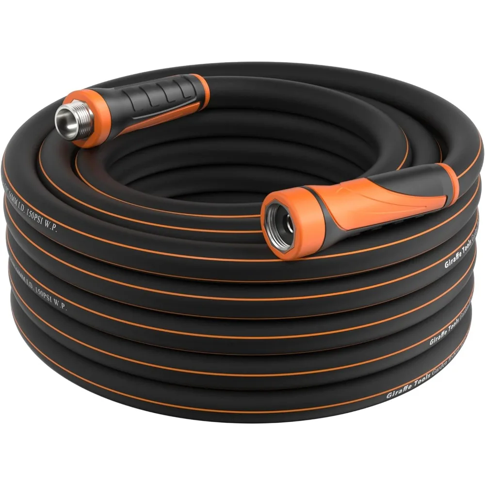 

Giraffe Tools Garden Hose 50ft x 5/8", Water Hose Heavy Duty, Flexible, Lightweight Hybrid Hose with Swivel Handle