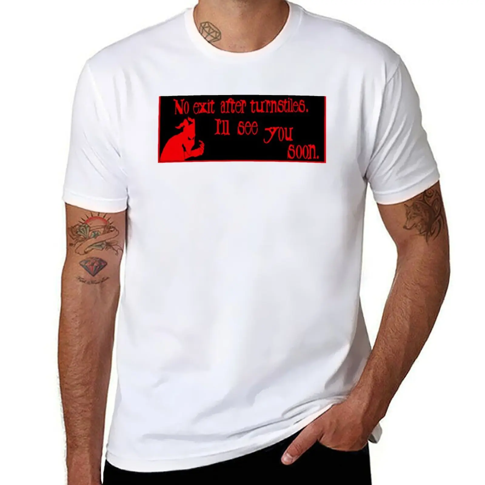 

Final destination 3 (rollercoaster ride sign) (YOU MAY NEVER RETURN!) T-Shirt Lightweight Running T-Shirt