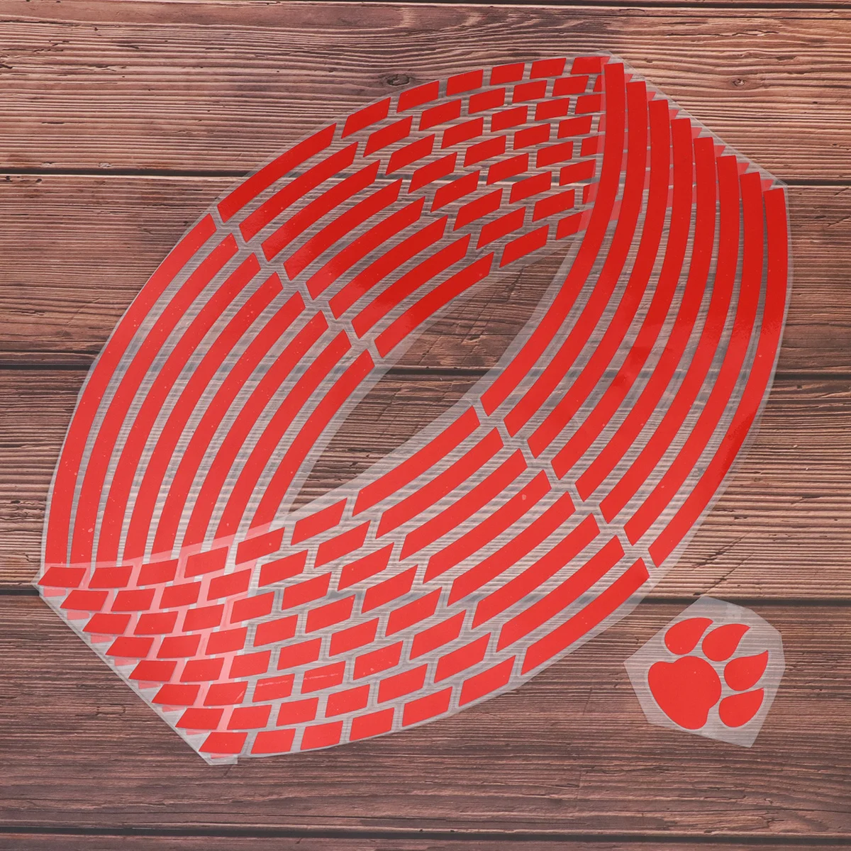 

2pcs Wheel Hub Sticker Red Motorcycle Tire Decal Durable Waterproof Pvc Car Rim Decoration Bright Colorful Auto Styling