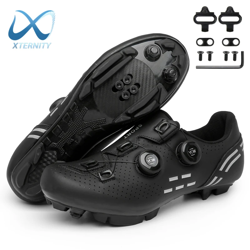 

Men's Large Size Cycling Shoes MTB Flat SPD Pedal Cleat Shoes Women Bicycle Sneakers Self-Locking Speed Road Bike Sports Shoes