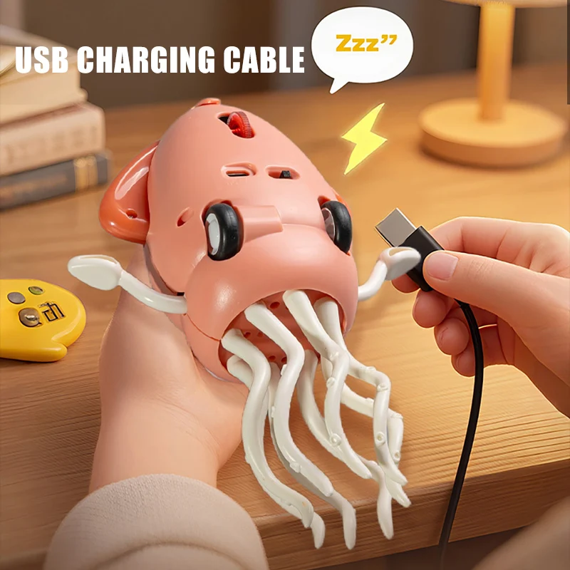 ของเล่นปลาหมึกเต้นรำดนตรีมีไฟ ของเล่นเสริมพัฒนาการเด็ก ของเล่นแบบอินเทอร์แอคทีฟ ของขวัญวันเกิดสำหรับเด็กชายและเด็กหญิง