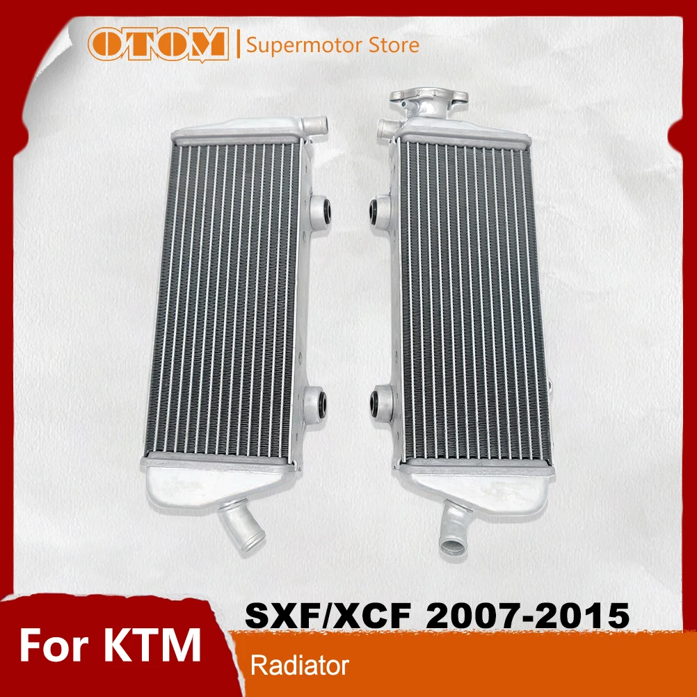 

OTOM Motorcycle Left Right Radiator Engine Cooler Aluminium Cooling For KTM SXF XCF SMR HUSQVARNA FC FS 250 350 450 2007-2015