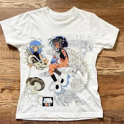 Anime Cartoon Aesthetic Emo y2k tops Summer Top Streetwear Gothic Harajuku Graphic Cool Girl T-shirt Vintage Short Sleeve Tshirt